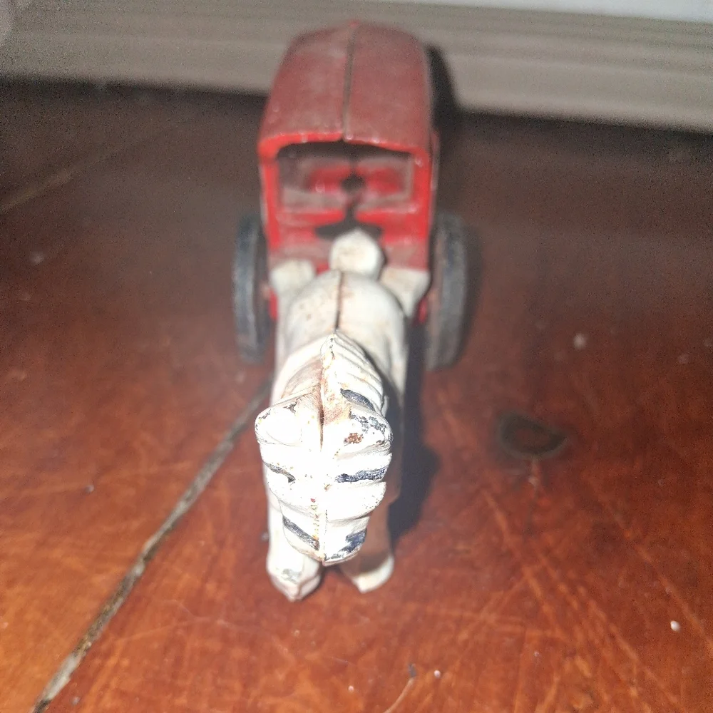 Coca-Cola Horse-Drawn Wagon & Fresh Milk Horse W/ Wagon Cast Iron Toys Vintage - Picture 5 of 9